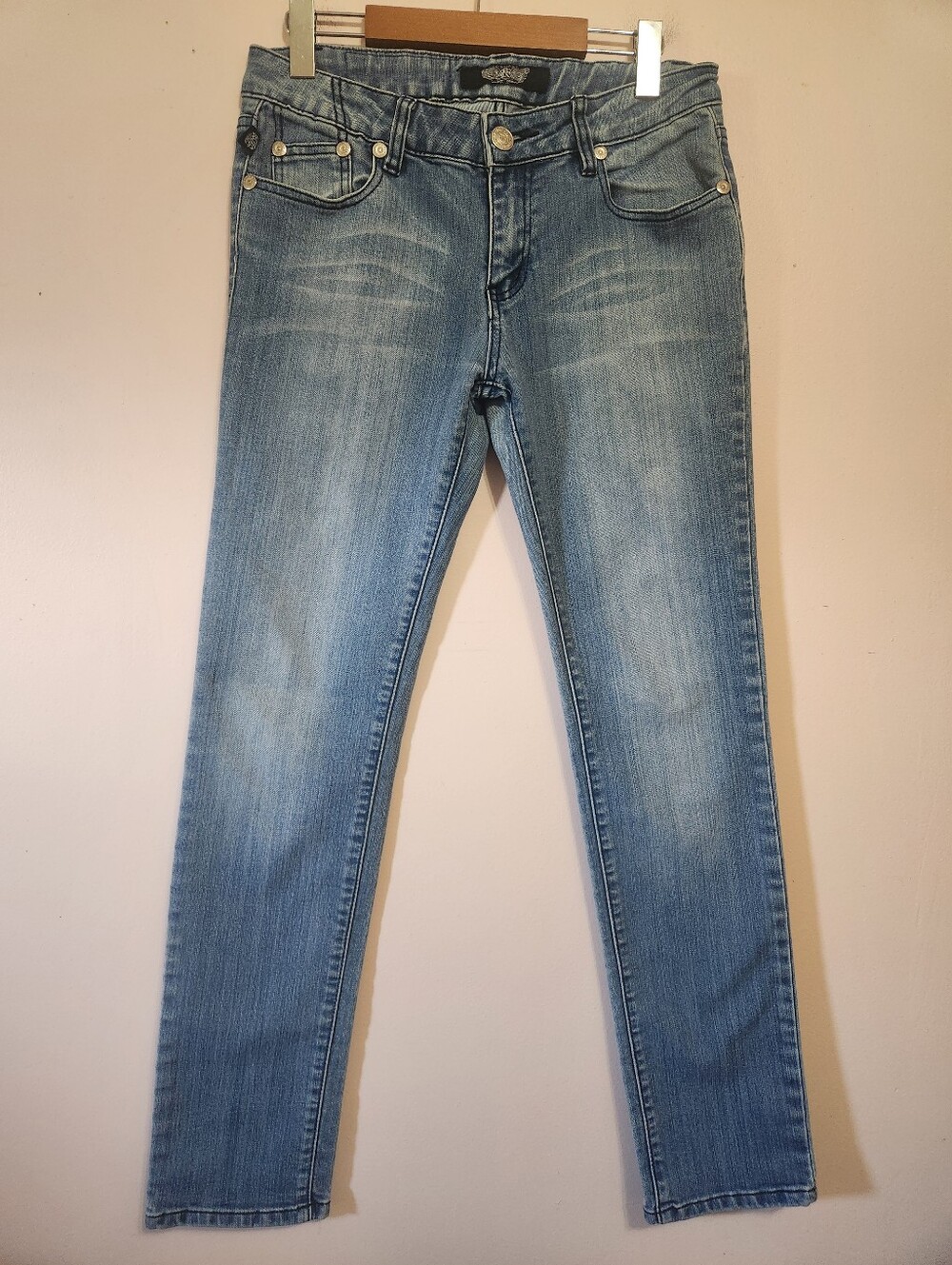 Victoria Beckham Rock & Republic Kiedis Low Rise Slim Jeans Y2K McBling Sz 29